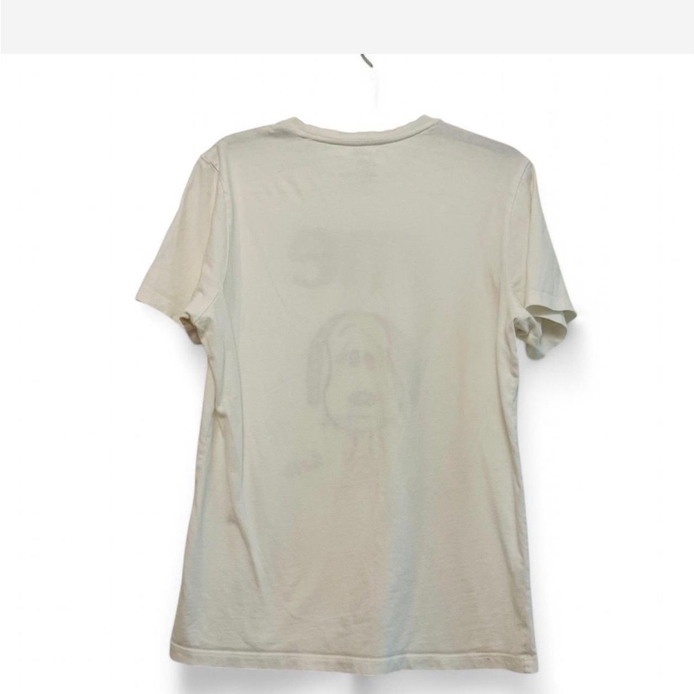 Hand painted White Peanuts Snoopy cotton t-shirt - Picture 2 of 4